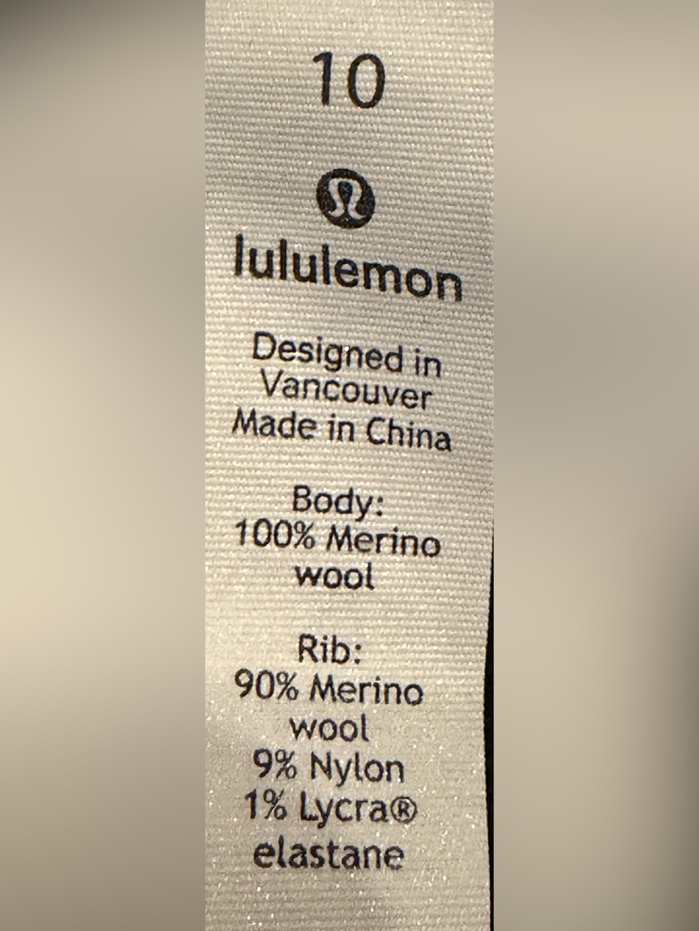 Lululemon Athletica Lulu Merino Wool Woman Sz 10 Cardigan Sweater - Picture 4 of 5